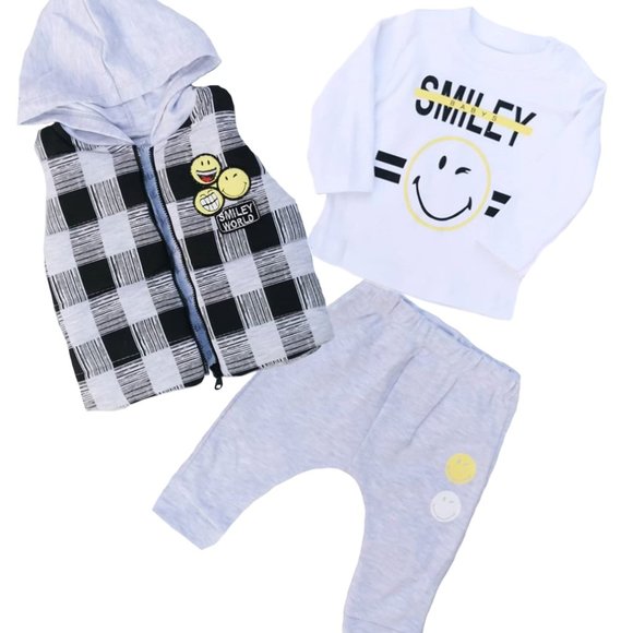 NEW with Tags Baby Clothing 3-Piece Cotton Set for Newborn Baby Girls and Boys - Picture 1 of 6